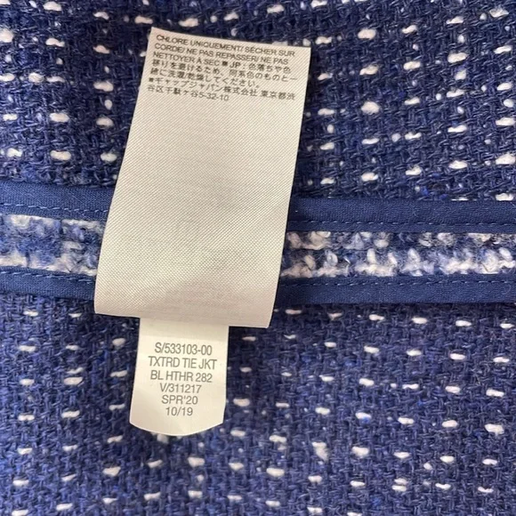 Banana Republic Blue and White Tweed Jacket Size 10 - Picture 7 of 16
